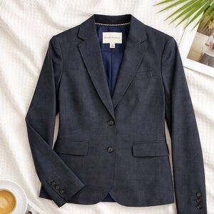 Banana Republic Women’s Blazer Jacket Navy Blue Sz 4 Stretch Woven